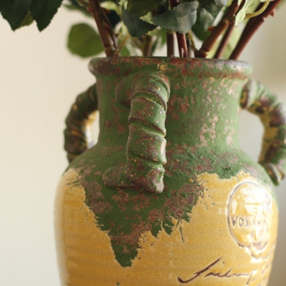 Vintage-antique retro old  three ears flower Pitcher/Vase - Picture 4 of 10